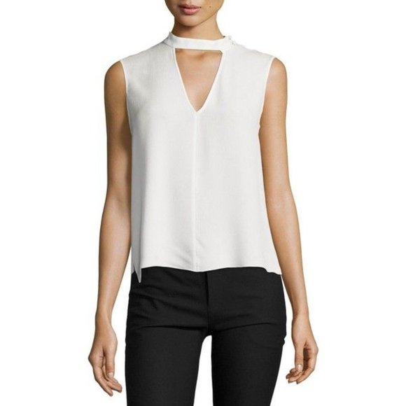 10 Crosby Derek Lam Light Blush Pink Voile Sleeveless Blouse Shell Top size 6 - Picture 11 of 15